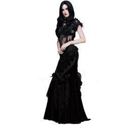 Eva Lady Top à Manches Courtes 'Mystic' Noir 23 Eva Lady Top à Manches Courtes 'Mystic' Noir -ALCHEMY GOTHIC shop top a manches courtes mystic noir 5