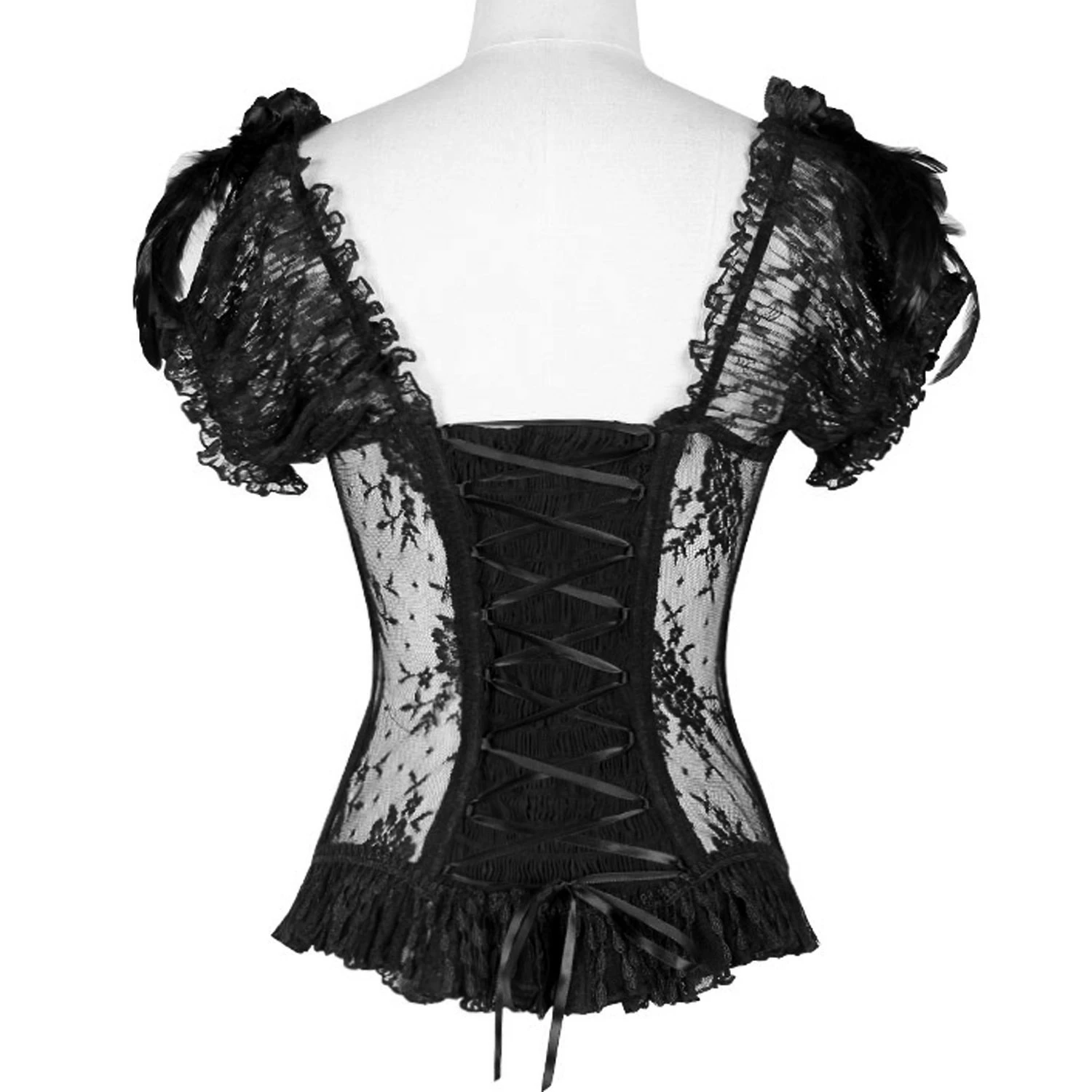 Eva Lady Top à Manches Courtes 'Mystic' Noir 11 Eva Lady Top à Manches Courtes 'Mystic' Noir – Image 9