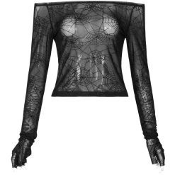 PUNK RAVE Top à Manches Longues 'Araneidae' Noir 28 PUNK RAVE Top à Manches Longues 'Araneidae' Noir -ALCHEMY GOTHIC shop top a manches longues araneidae noir 10