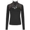 PUNK RAVE Top à Manches Longues 'Cassiopeia' Marron Et Noir -ALCHEMY GOTHIC shop top a manches longues cassiopeia marron et noir