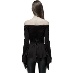 PUNK RAVE Top à Manches Longues 'Coffin' Noir -ALCHEMY GOTHIC shop top a manches longues coffin noir 2