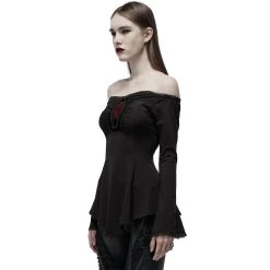 PUNK RAVE Top à Manches Longues 'Coffin' Noir -ALCHEMY GOTHIC shop top a manches longues coffin noir 3