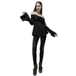 PUNK RAVE Top à Manches Longues 'Coffin' Noir -ALCHEMY GOTHIC shop top a manches longues coffin noir 4