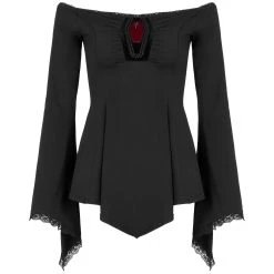 PUNK RAVE Top à Manches Longues 'Coffin' Noir -ALCHEMY GOTHIC shop top a manches longues coffin noir 5