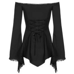 PUNK RAVE Top à Manches Longues 'Coffin' Noir -ALCHEMY GOTHIC shop top a manches longues coffin noir 6
