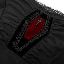 PUNK RAVE Top à Manches Longues 'Coffin' Noir -ALCHEMY GOTHIC shop top a manches longues coffin noir 8