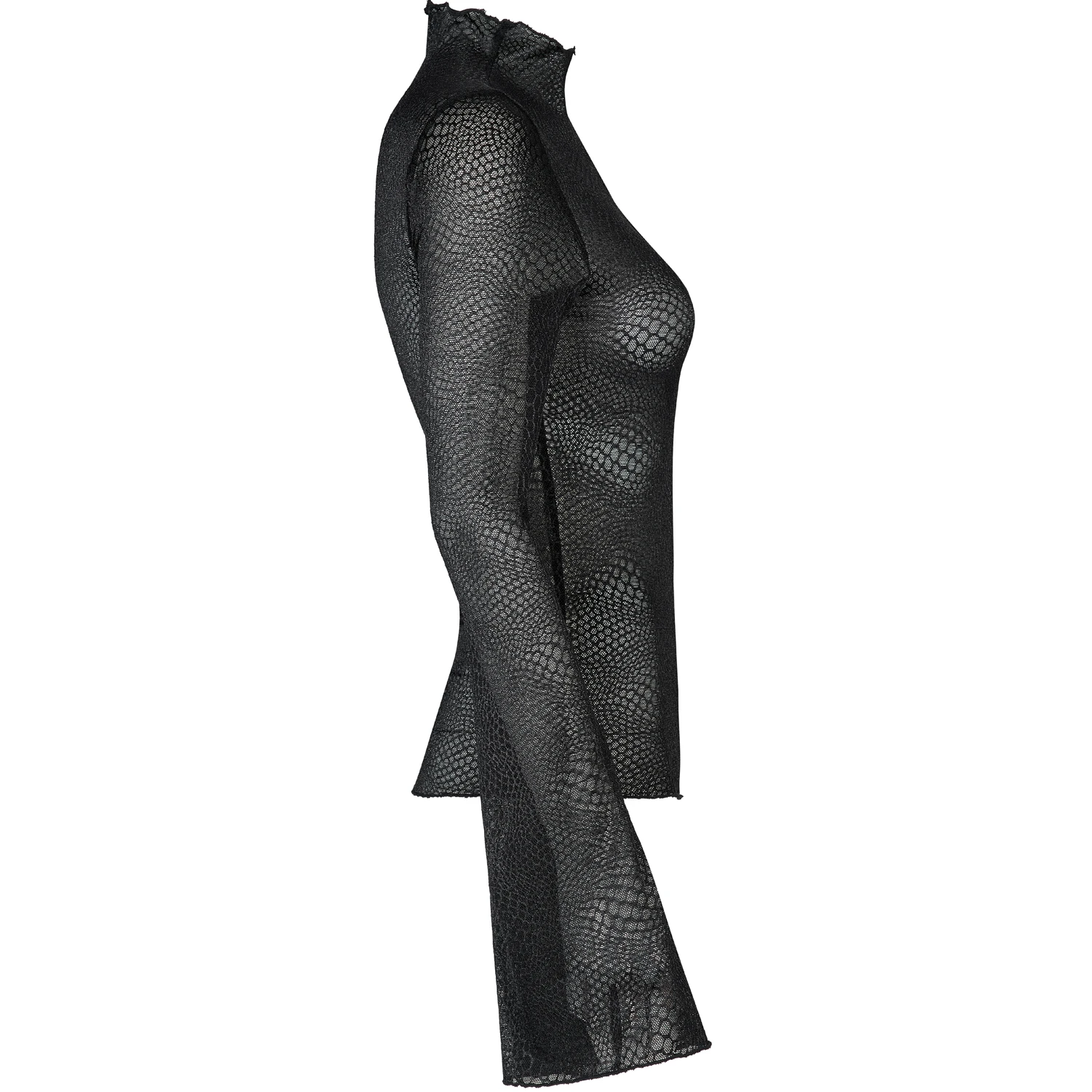 PUNK RAVE Top à Manches Longues 'Double Je' Noir 10 PUNK RAVE Top à Manches Longues 'Double Je' Noir – Image 8