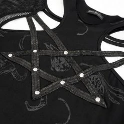 DEVIL FASHION Top à Manches Longues 'Draven' Noir -ALCHEMY GOTHIC shop top a manches longues draven noir 14