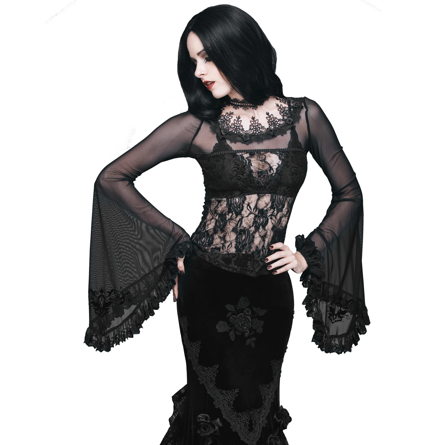 Eva Lady Top à Manches Longues 'Femme Fatale' Noir 4 Eva Lady Top à Manches Longues 'Femme Fatale' Noir – Image 2