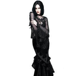 Eva Lady Top à Manches Longues 'Femme Fatale' Noir 19 Eva Lady Top à Manches Longues 'Femme Fatale' Noir -ALCHEMY GOTHIC shop top a manches longues femme fatale noir 5