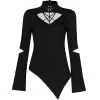 PUNK RAVE Top à Manches Longues 'Guenievre' Noir 1 PUNK RAVE Top à Manches Longues 'Guenievre' Noir -ALCHEMY GOTHIC shop top a manches longues guenievre noir