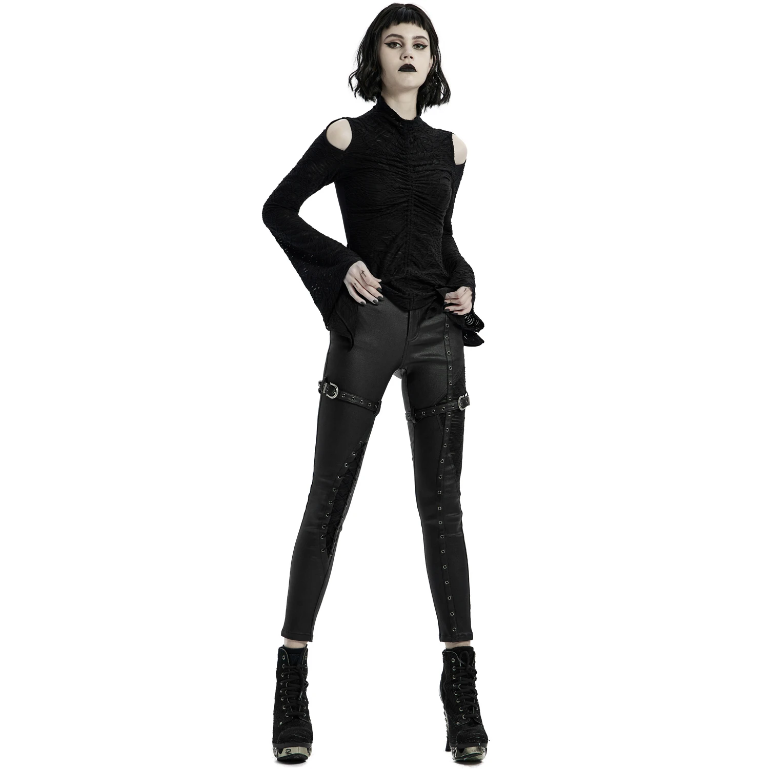 PUNK RAVE Top à Manches Longues 'Isolde' Noir 13 PUNK RAVE Top à Manches Longues 'Isolde' Noir – Image 11