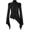 PUNK RAVE Top à Manches Longues 'Isolde' Noir -ALCHEMY GOTHIC shop top a manches longues isolde noir