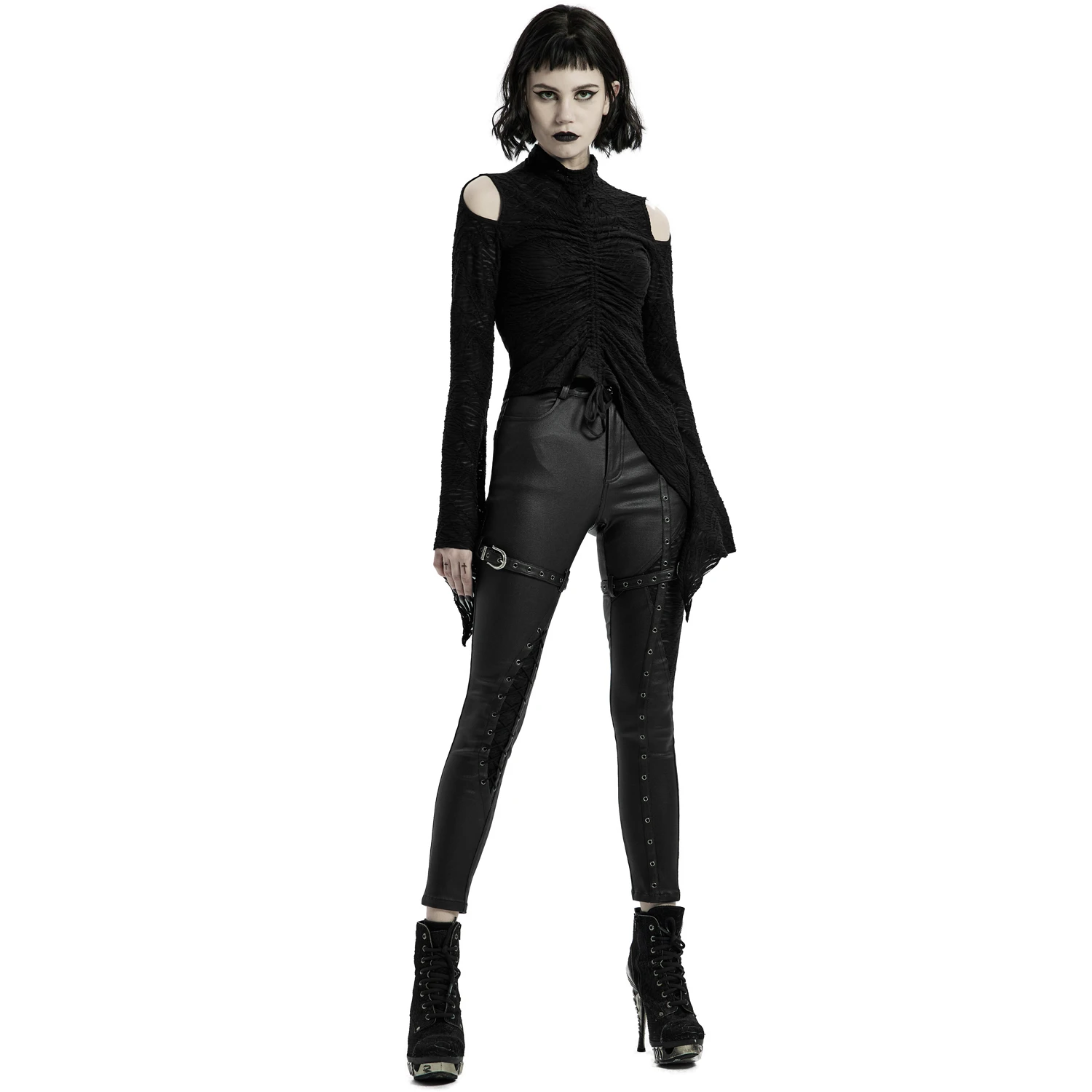 PUNK RAVE Top à Manches Longues 'Isolde' Noir 14 PUNK RAVE Top à Manches Longues 'Isolde' Noir – Image 12