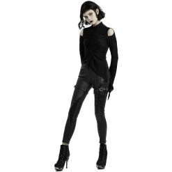 PUNK RAVE Top à Manches Longues 'Isolde' Noir 34 PUNK RAVE Top à Manches Longues 'Isolde' Noir -ALCHEMY GOTHIC shop top a manches longues isolde noir 12