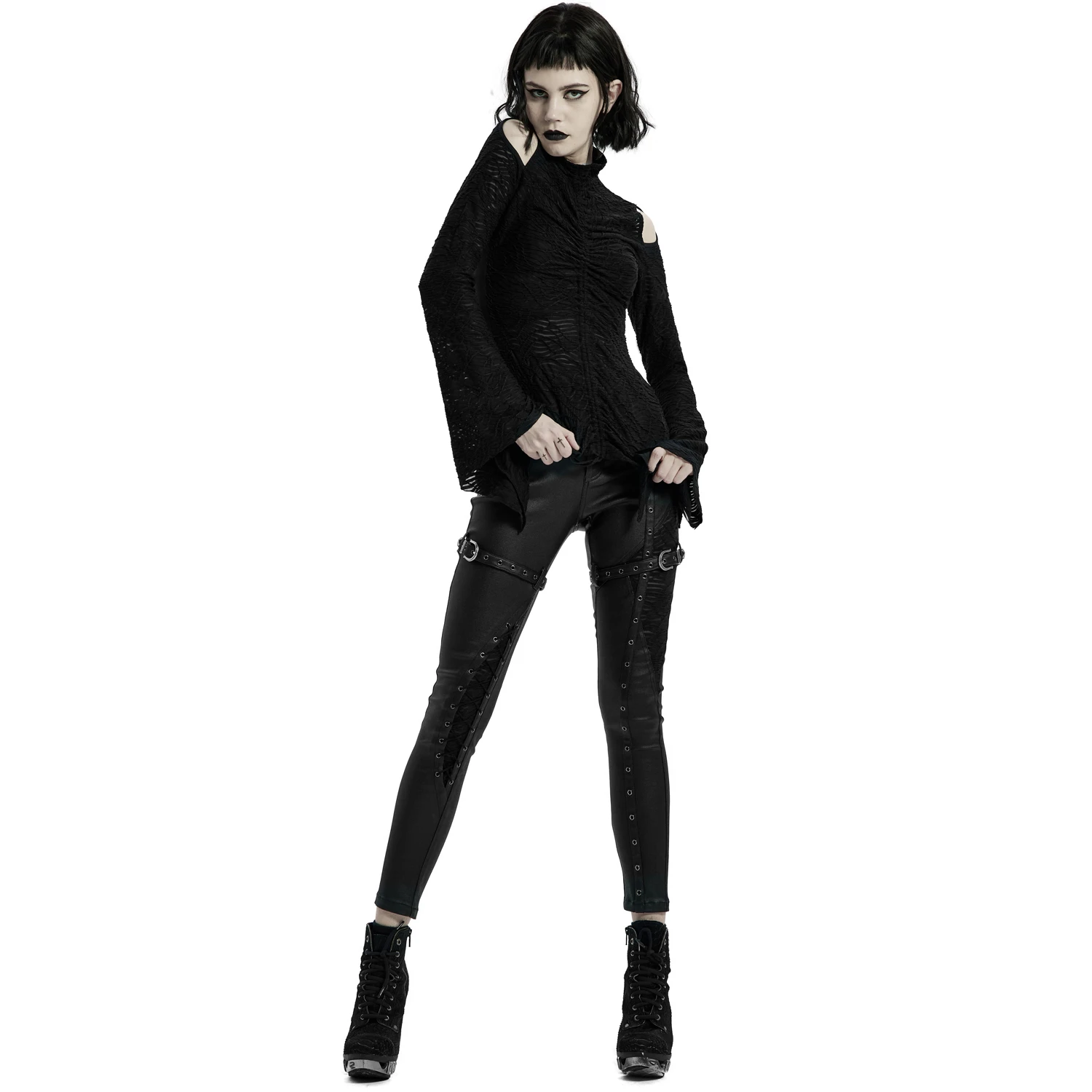 PUNK RAVE Top à Manches Longues 'Isolde' Noir 17 PUNK RAVE Top à Manches Longues 'Isolde' Noir – Image 15