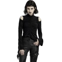 PUNK RAVE Top à Manches Longues 'Isolde' Noir 30 PUNK RAVE Top à Manches Longues 'Isolde' Noir -ALCHEMY GOTHIC shop top a manches longues isolde noir 8