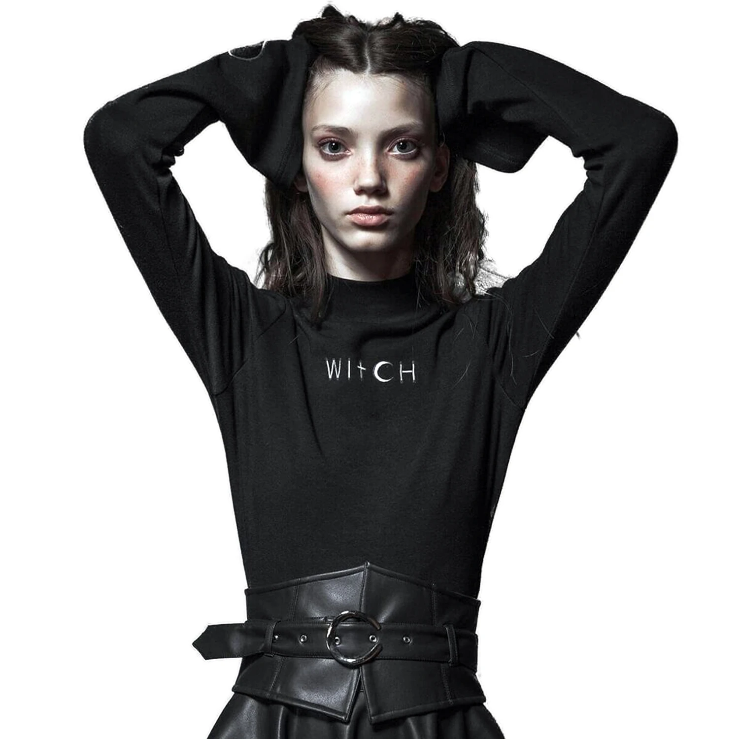 PUNK RAVE Top à Manches Longues 'Witch' Noir 4 PUNK RAVE Top à Manches Longues 'Witch' Noir – Image 2