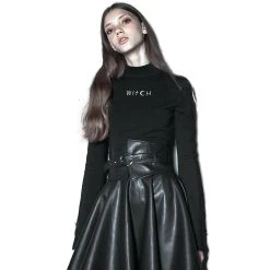 PUNK RAVE Top à Manches Longues 'Witch' Noir 13 PUNK RAVE Top à Manches Longues 'Witch' Noir -ALCHEMY GOTHIC shop top a manches longues witch noir 3