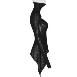 PUNK RAVE Top Asymétrique 'Laertes' Noir -ALCHEMY GOTHIC shop top asymetrique laertes noir 12