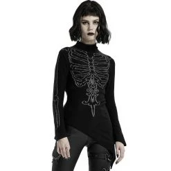 PUNK RAVE Top Asymétrique 'Rib Cage' Noir 20 PUNK RAVE Top Asymétrique 'Rib Cage' Noir -ALCHEMY GOTHIC shop top asymetrique rib cage noir 1