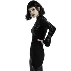 PUNK RAVE Top Asymétrique 'Rib Cage' Noir 22 PUNK RAVE Top Asymétrique 'Rib Cage' Noir -ALCHEMY GOTHIC shop top asymetrique rib cage noir 3