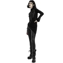 PUNK RAVE Top Asymétrique 'Rib Cage' Noir 27 PUNK RAVE Top Asymétrique 'Rib Cage' Noir -ALCHEMY GOTHIC shop top asymetrique rib cage noir 8