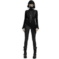 PUNK RAVE Top Asymétrique 'Rib Cage' Noir 28 PUNK RAVE Top Asymétrique 'Rib Cage' Noir -ALCHEMY GOTHIC shop top asymetrique rib cage noir 9