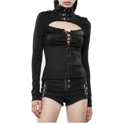 PUNK RAVE Top 'Control Freak' Noir -ALCHEMY GOTHIC shop top control freak noir 6