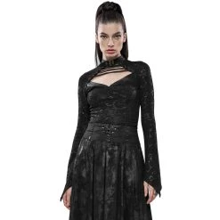 PUNK RAVE Top 'Doomed Rose' Noir 13 PUNK RAVE Top 'Doomed Rose' Noir -ALCHEMY GOTHIC shop top doomed rose noir 1