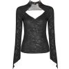 PUNK RAVE Top 'Doomed Rose' Noir 1 PUNK RAVE Top 'Doomed Rose' Noir -ALCHEMY GOTHIC shop top doomed rose noir