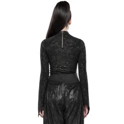 PUNK RAVE Top 'Doomed Rose' Noir 14 PUNK RAVE Top 'Doomed Rose' Noir -ALCHEMY GOTHIC shop top doomed rose noir 2
