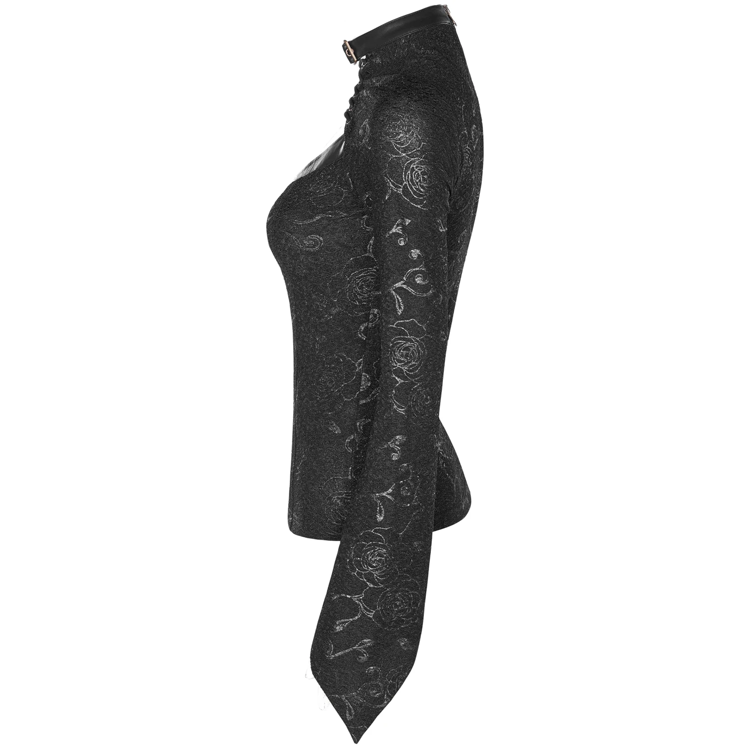PUNK RAVE Top 'Doomed Rose' Noir 10 PUNK RAVE Top 'Doomed Rose' Noir – Image 8