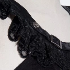 Red Queen's Black Legion Top En Dentelle Noire 'Thyone' -ALCHEMY GOTHIC shop top en dentelle noire thyone 1 8