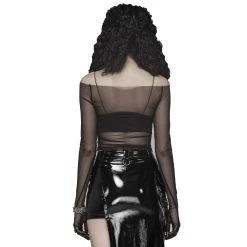 PUNK RAVE Top 'Enigma' En Résille Noire 14 PUNK RAVE Top 'Enigma' En Résille Noire -ALCHEMY GOTHIC shop top enigma en resille noire 2
