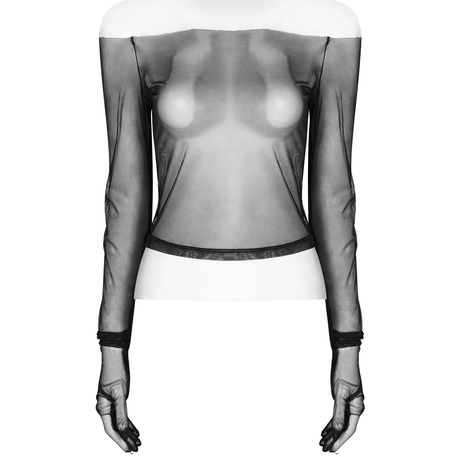 PUNK RAVE Top 'Enigma' En Résille Noire 8 PUNK RAVE Top 'Enigma' En Résille Noire – Image 6