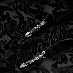 PUNK RAVE Top 'Ophelia' En Velours Noir -ALCHEMY GOTHIC shop top ophelia en velours noir 11