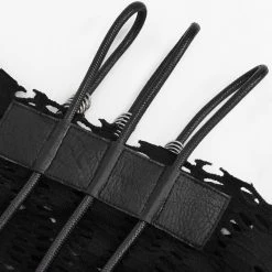 DEVIL FASHION Top 'Punk Hollow Out' Noir à Manches Longues -ALCHEMY GOTHIC shop top punk hollow out noir a manches longues 10