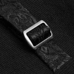 PUNK RAVE Top Sans Manches 'Poison' En Jacquart Noir -ALCHEMY GOTHIC shop top sans manches poison en jacquart noir 11