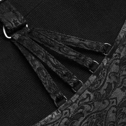 PUNK RAVE Top Sans Manches 'Poison' En Jacquart Noir -ALCHEMY GOTHIC shop top sans manches poison en jacquart noir 9