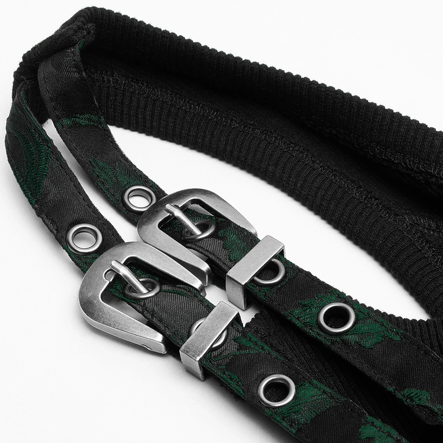 PUNK RAVE Top Sans Manches 'Poison' En Jacquart Vert Et Noir 14 PUNK RAVE Top Sans Manches 'Poison' En Jacquart Vert Et Noir – Image 12