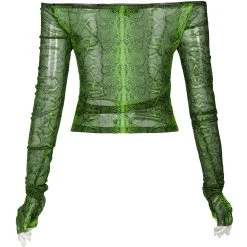 PUNK RAVE Top 'Serpentine' Vert Fluorescent -ALCHEMY GOTHIC shop top serpentine vert fluorescent 10