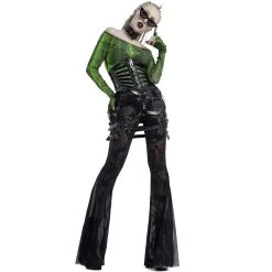 PUNK RAVE Top 'Serpentine' Vert Fluorescent -ALCHEMY GOTHIC shop top serpentine vert fluorescent 5