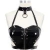 DEVIL FASHION Top Sexy 'Fetishista' En Simili Cuir Noir Verni 2 DEVIL FASHION Top Sexy 'Fetishista' En Simili Cuir Noir Verni -ALCHEMY GOTHIC shop top sexy fetishista en simili cuir noir verni
