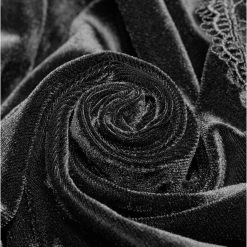 PUNK RAVE Top 'Solstice' En Velours Noir -ALCHEMY GOTHIC shop top solstice en velours noir 12