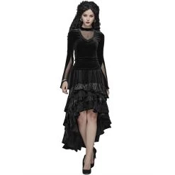 PUNK RAVE Top 'Solstice' En Velours Noir -ALCHEMY GOTHIC shop top solstice en velours noir 5