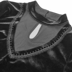 PUNK RAVE Top 'Solstice' En Velours Noir -ALCHEMY GOTHIC shop top solstice en velours noir 9