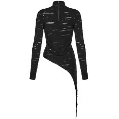 PUNK RAVE Top 'The Scarf' Noir -ALCHEMY GOTHIC shop top the scarf noir 6