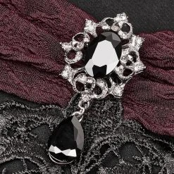 PUNK RAVE Top 'Vespertine' Noir Et Bordeaux 21 PUNK RAVE Top 'Vespertine' Noir Et Bordeaux -ALCHEMY GOTHIC shop top vespertine noir et bordeaux 8