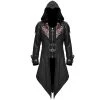 DEVIL FASHION Veste à Capuche 'Assassins Creed' Noire 1 DEVIL FASHION Veste à Capuche 'Assassins Creed' Noire -ALCHEMY GOTHIC shop veste a capuche assassins creed noire
